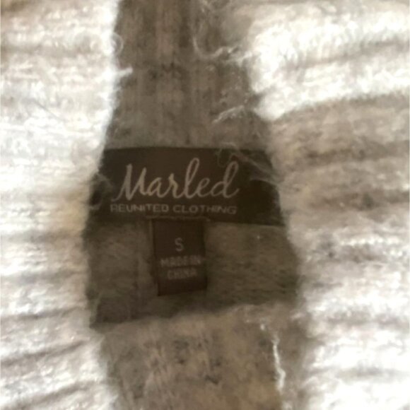 Marled Reunited Clothing Womens Mock Neck Sweater-Light Gray-Size S-GUC - Picture 4 of 5